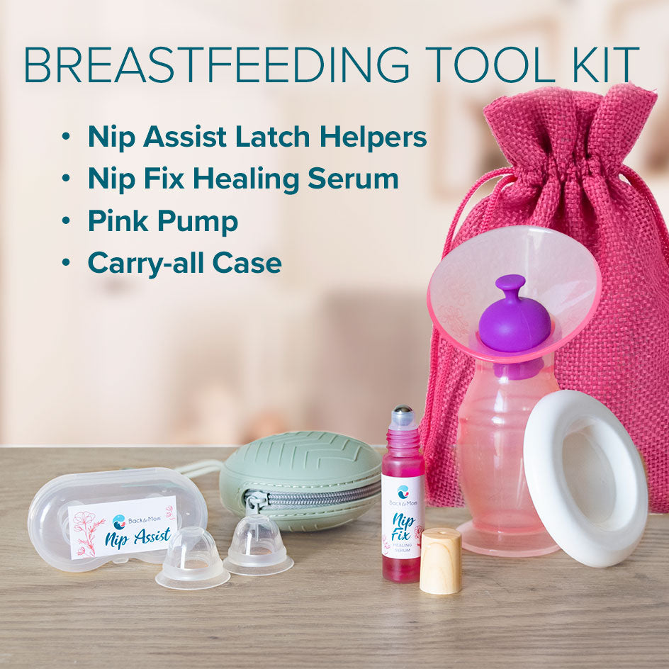 Breastfeeding kit for baby shower gift with silicone breast pump and organic nipple cream to heal sore nipples. breastfeeding beginner kit. breastfeeding bundle to start breastfeeding.
