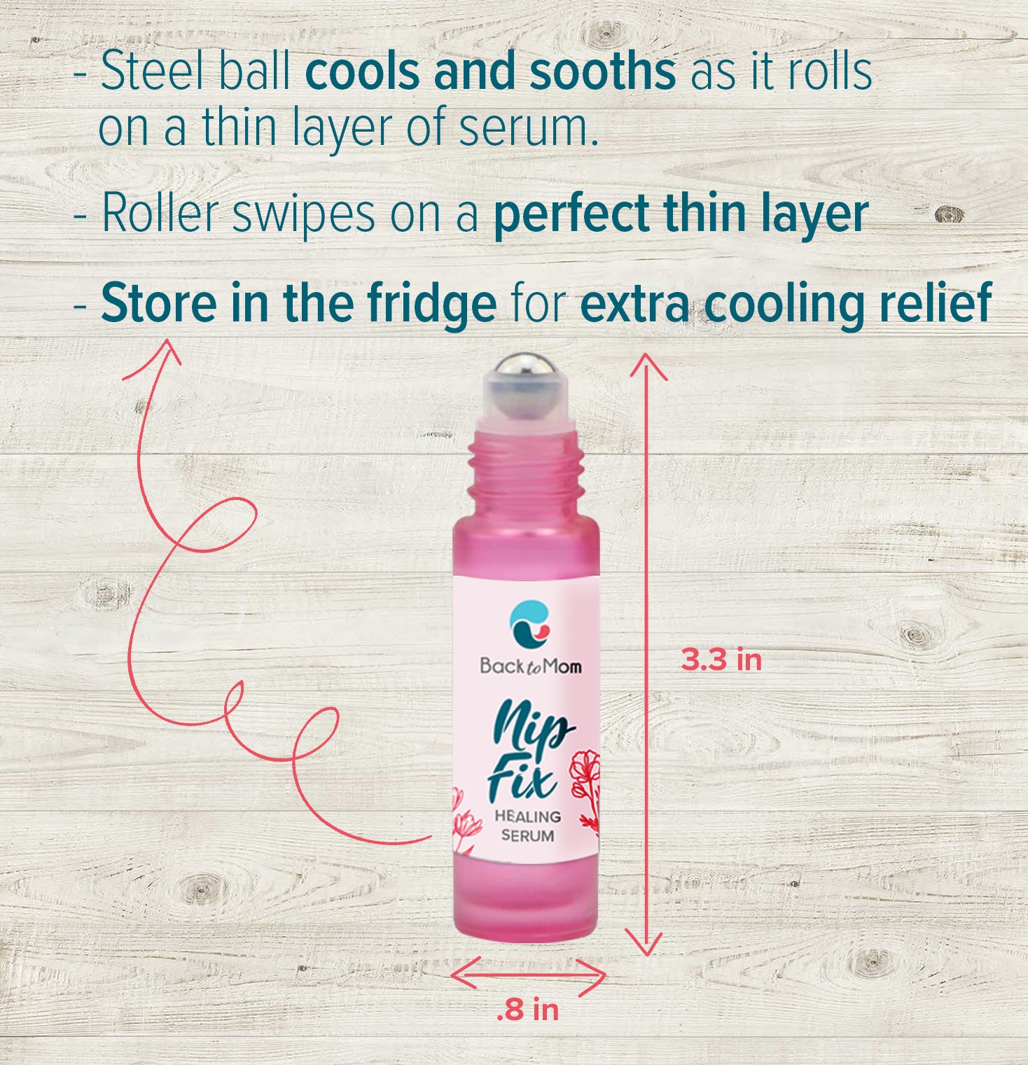 Organic nipple cream and oil that mothers love. It comes in a roller bottle with a steel ball and helps heal sore nipples. It makes a great baby shower gift for any mother and they'll love it.