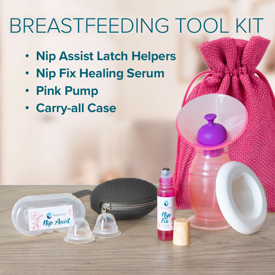 Best breastfeeding kit on the market with premium haakaa style pump and organic nipple cream. Latch assist nipple correctors to draw out nipple. Great baby shower gift. 