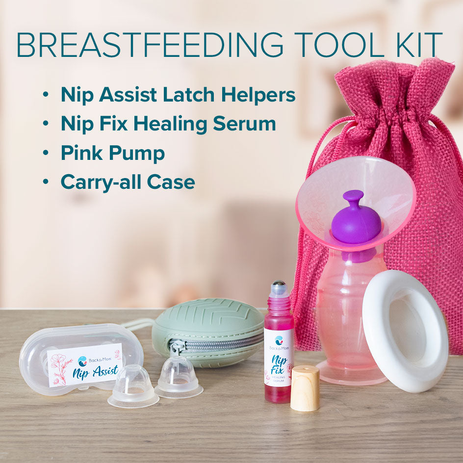 Breastfeeding kit for baby shower gift with silicone breast pump and organic nipple cream to heal sore nipples. breastfeeding beginner kit. breastfeeding bundle to start breastfeeding. 