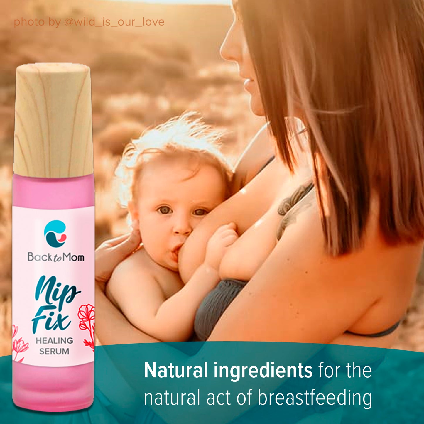 Organic Nipple Cream │ Nip Fix Healing Serum heals sore nipples